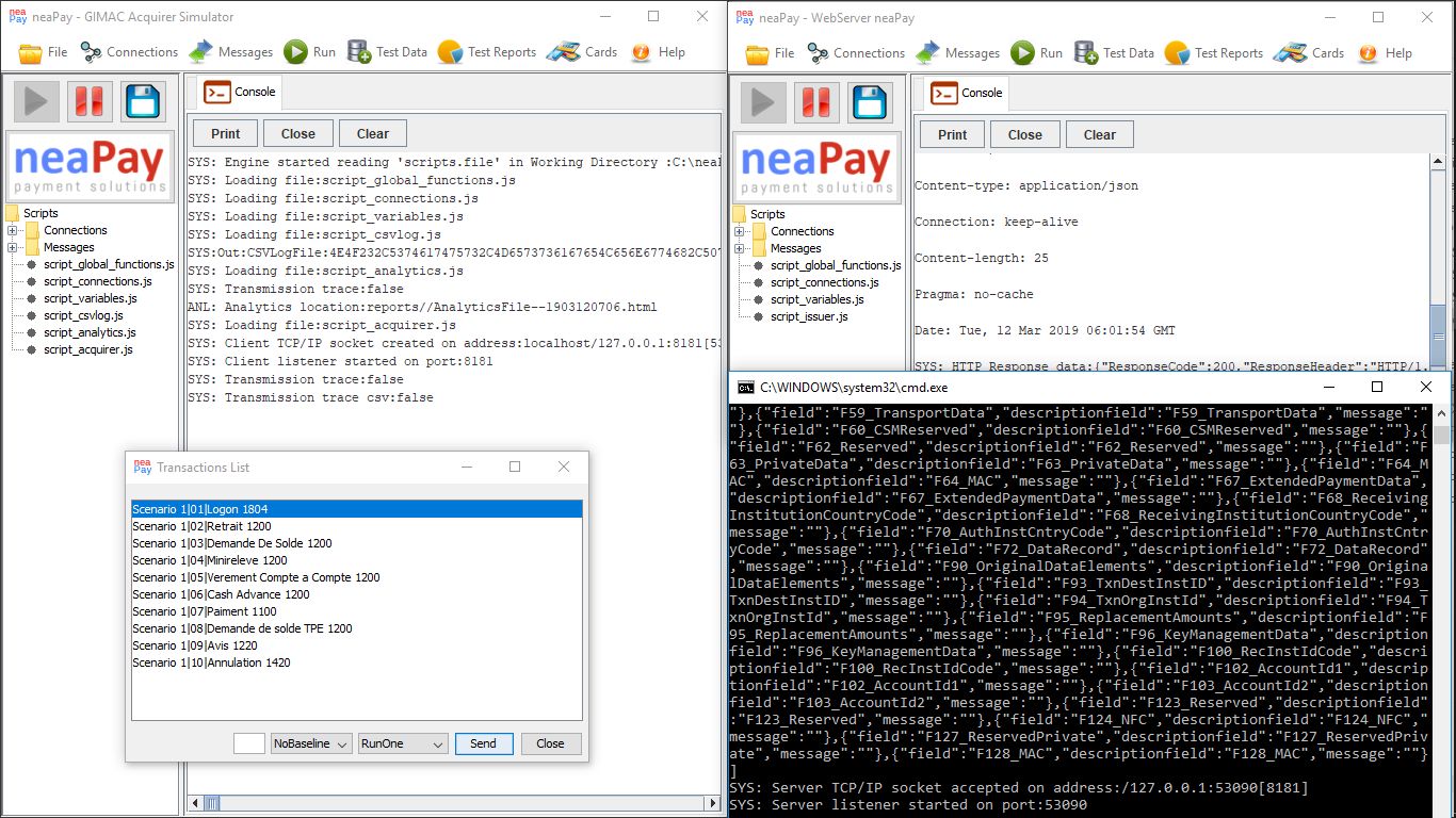 Deploy the neaPay ISO8583 Payments converter in a test environment